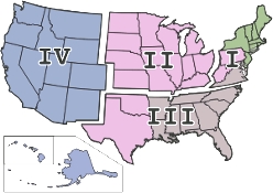 US Club Soccer Regional Map