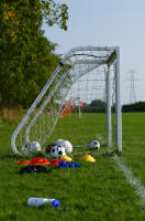 Barnstorming Soccer Goal at practice
