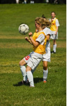 Barnstorming Soccer Girls Practice