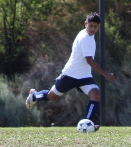 AVID Soccer Equipment Review 2008 Match Ball Shoot Out Action Shot